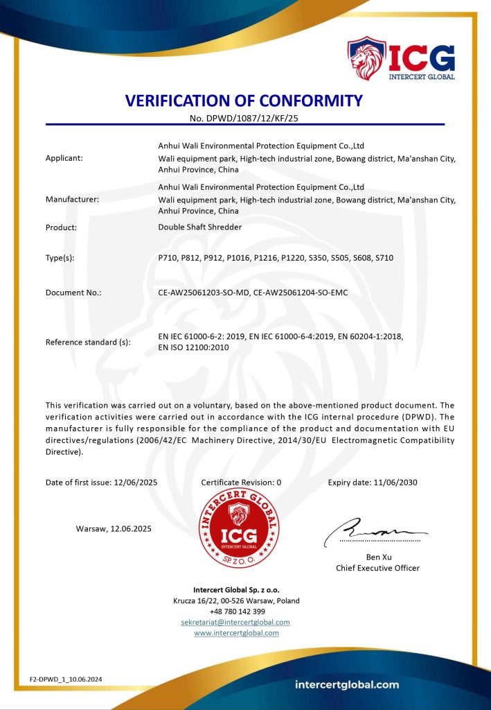 Product certificate 03